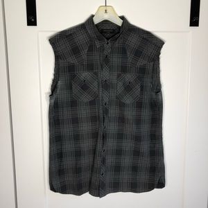 Allsaints Sleeveless Flannel XL